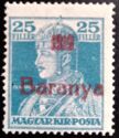 Vermilion overprint: '1919 Baranya'