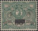 Telegraph stamp with overprint
