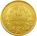 10 Centimes (Essai by Boivin - Bronze gilded piedfort)