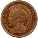 10 Centimes (Essai by Oudiné - Copper)