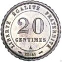 20 Centimes (Essai - Merley. 40 lobes)