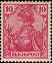 Germania with imperial crown, inscription 'REICHSPOST'