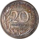 20 Centimes (Piedfort - Silver)