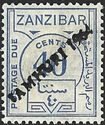 Numeral overprinted "JAMHURI 1964"