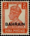 King George VI wearing Imperial Crown of India - overprinted