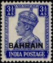 King George VI wearing Imperial Crown of India - overprinted