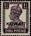 Stamps of India, overprinted in black