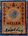 Stempel Marke 1910 4 Heller