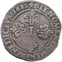 ½ Franc (Louis XIII. B - Rouen)
