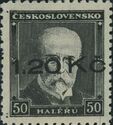 Overprint on Masaryk mourning