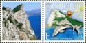Dolphins and Rock of Gibraltar ("Greetings from Gibraltar")