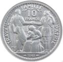 10 Francs (Essai - Pétain - Bazor & Vézien - Aluminium)