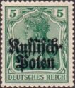 Overprint Russisch-Polen