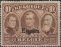 Overprint "Eupen" on the first three Kings - Perf. 15