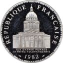 100 Francs (Pantheon Piedfort - Platinum)