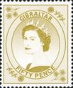 Queen Elizabeth II (dark olive yellow)