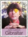 John Lennon (musician) with Flower over Left Eye