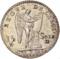 15 Sols (1/8 ECU, Louis XVI - "FRANÇAIS" - BB - Strasbourg)
