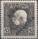 Overprint on Bosnia military stamp