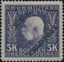 Overprint on Bosnia military stamp