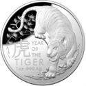 5 Dollars (Year of The Tiger 虎 1 Oz. Domed)