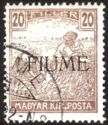 Hungarian Reaper stamp overprinted FIUME