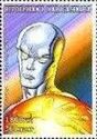 Silver Surfer, multicolored striped background