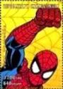 Spiderman with fist at upper right