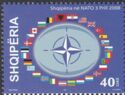 NATO emblem and flags of member nations