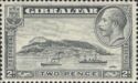 Rock of Gibraltar from the East Side (Perf. 14, pale grey)