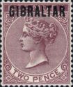 Queen Victoria (1819-1901), Overprint (purple/black)