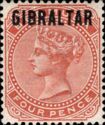Queen Victoria (1819-1901), Overprint (orange brown & black)