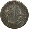 2 Sols (Louis XVI. "FRANÇOIS" - B - Rouen)