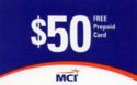 MCI $ 50 free