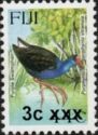 Purple Swamphen (Porphyrio porphyrio) Surcharged 3c xxx