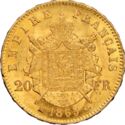 20 Francs (Napoleón III - BB - Strasbourg)