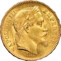 20 Francs (Napoleón III - BB - Strasbourg)
