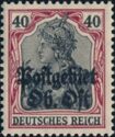 "Germania" overprinted Postgebiet Ob. Ost