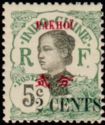 Annamite Woman overprinted and surcharged