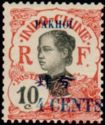 Annamite Woman overprinted and surcharged