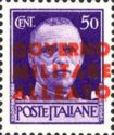 King Vittorio Emanuele III Overprinted in Red