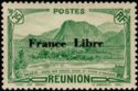 Salazie: Peak of Anchain overprinted France Libre