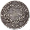 5 Francs (Consul. AN 12. H - La Rochelle)