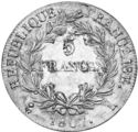 5 Francs (Emperor. L - Bayonne)