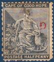 Allegory of hope overprinted inverted 'G'