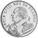 5 Francs (Louis XVIII - Essai by Droz)