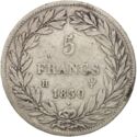 5 Francs (Louis Philips I. H - La Rochelle. Engraved edge)