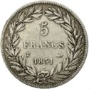 5 Francs (Louis Philips I. T - Nantes. Engraved edge)