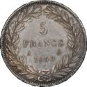5 Francs (Louis Philips I. A - Paris. Raised edge)