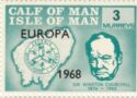Churchill issue with "Europa 1968" overprint